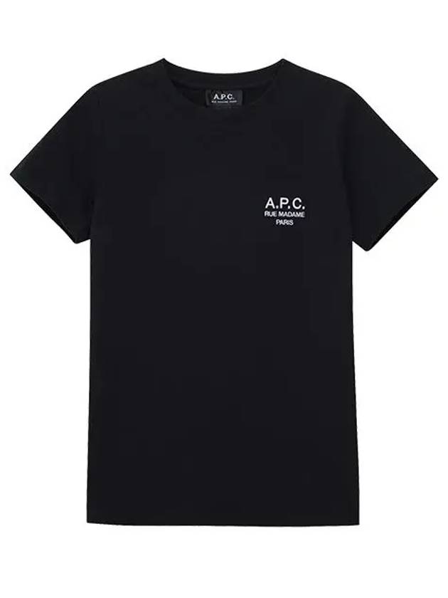 Denise Embroidered Short Sleeve T-shirt Black - A.P.C. - BALAAN 2