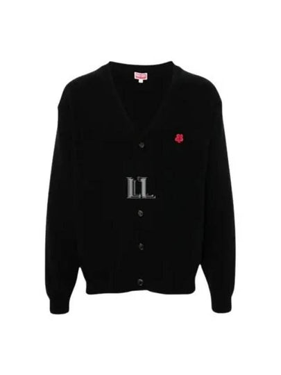 Boke Flower Embroidery Cardigan Black - KENZO - BALAAN 2