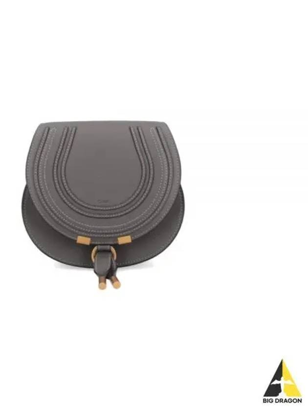 Marcie Saddle Small Grained Leather Cross Bag Grey - CHLOE - BALAAN 2