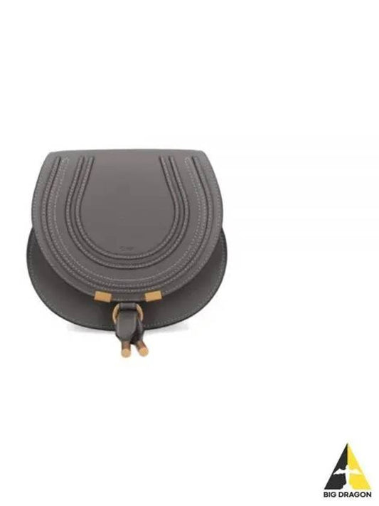 Marcie Saddle Small Grained Leather Cross Bag Grey - CHLOE - BALAAN 2