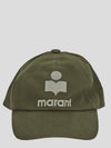 Tyron Logo Cotton Ball Cap Green - ISABEL MARANT - BALAAN 2