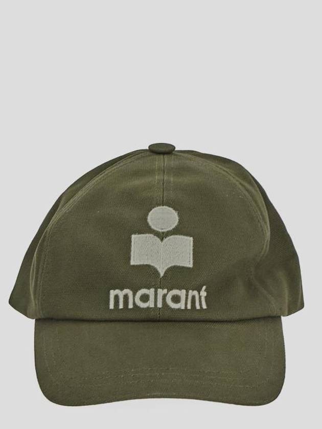 Tyron Logo Cotton Ball Cap Green - ISABEL MARANT - BALAAN 2