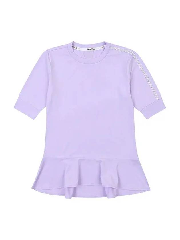 Golf Wear One Point Frill T-Shirt PURPLE - WHITEBALL - BALAAN 5