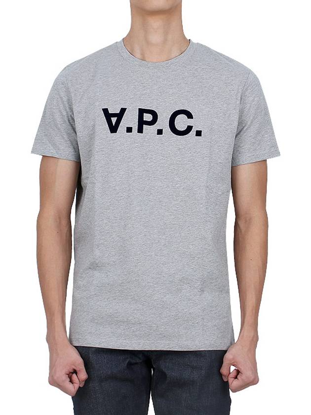 Black VPC Logo Short Sleeve T-Shirt Light Grey - A.P.C. - BALAAN 2