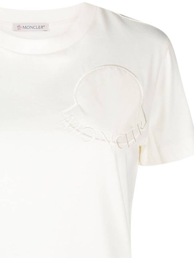 Logo Patch Cotton Short Sleeve T-Shirt White - MONCLER - BALAAN 6