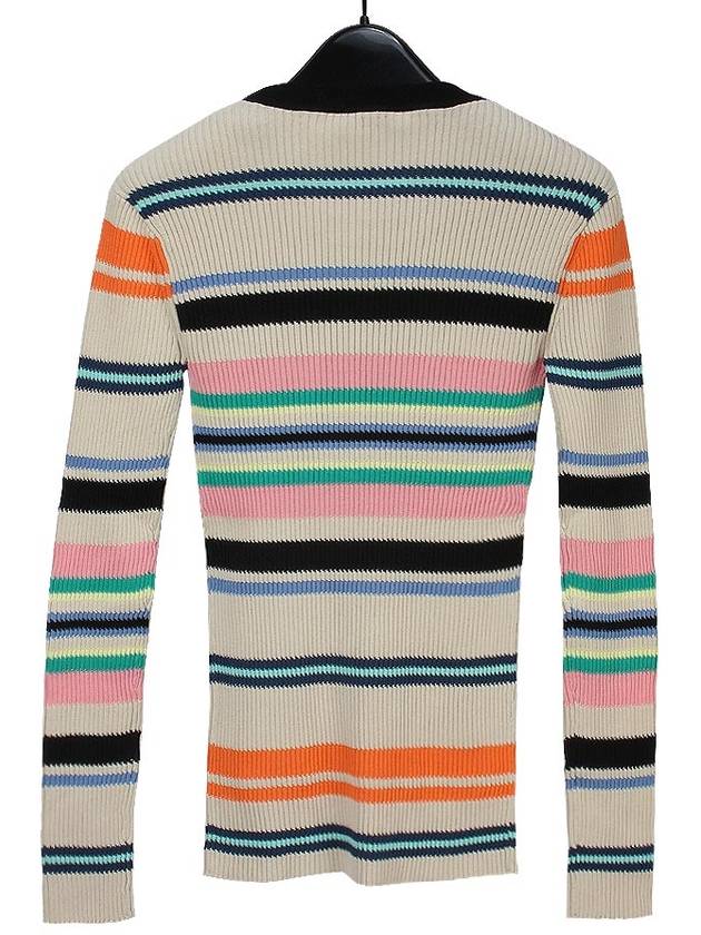 Color Striped Crew Neck Knit Top - KENZO - BALAAN 3