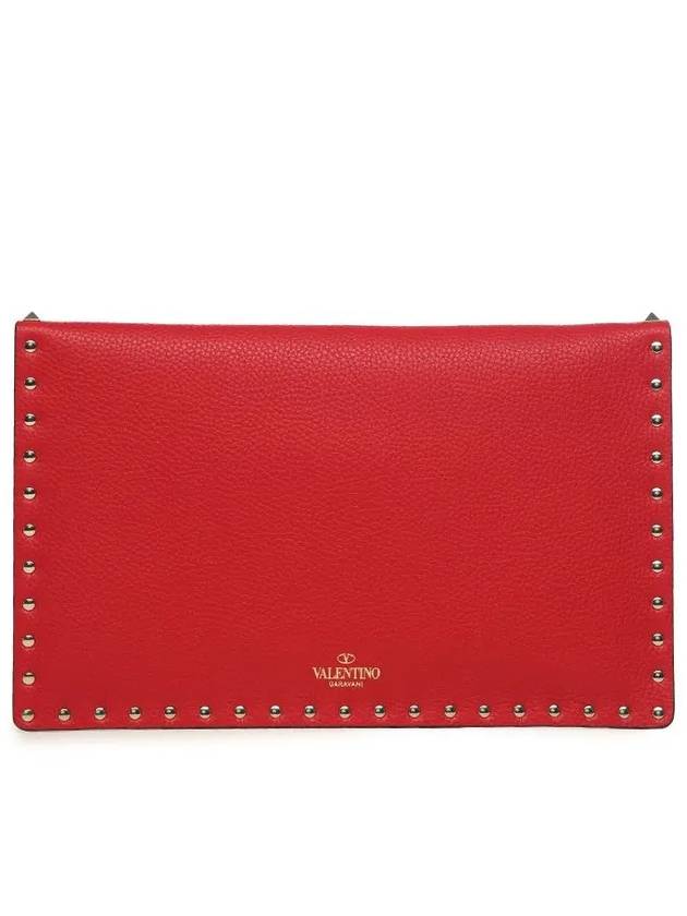 Pebble leather envelope clutch VW2P0P56VSH - VALENTINO - BALAAN 2