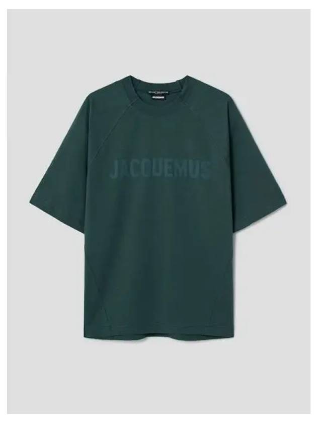 Jacquemus Men s Le T shirt Blouse Southern Typo Green Domestic Product GM0023121268358 - JACQUEMUS - BALAAN 1