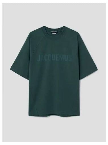 Jacquemus Men s Le T shirt Blouse Southern Typo Green Domestic Product - JACQUEMUS - BALAAN 1