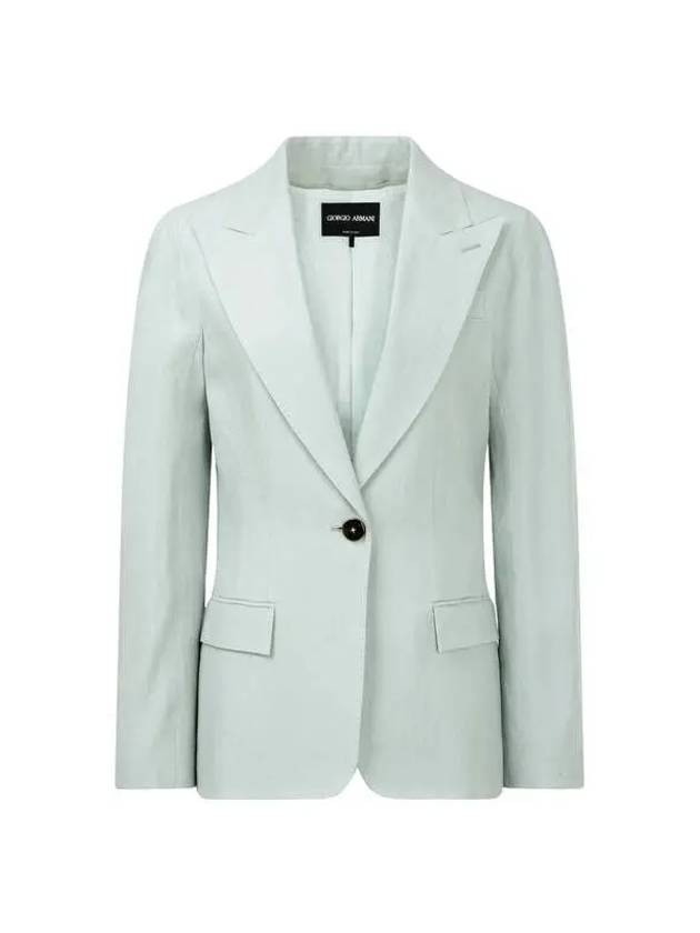 Women s Peaked Single Linen Jacket Mint - GIORGIO ARMANI - BALAAN 1