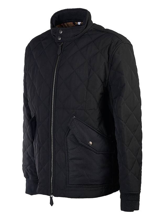 Diamond Quilted Thermoregulated Jacket Black - BURBERRY - BALAAN 3