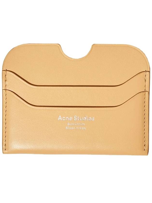 Silver Logo 2-Tier Card Wallet Dune Beige - ACNE STUDIOS - BALAAN 3