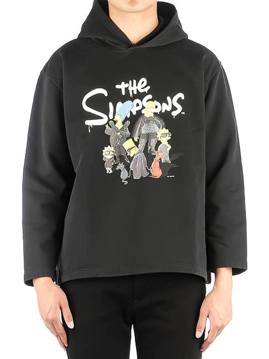 Simpsons Print Hoodie Black - BALENCIAGA - BALAAN 2