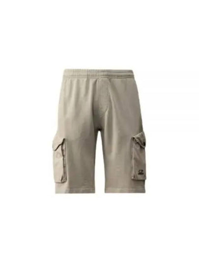 Cotton Fleece Mixed Cargo Shorts Grey - CP COMPANY - BALAAN 2