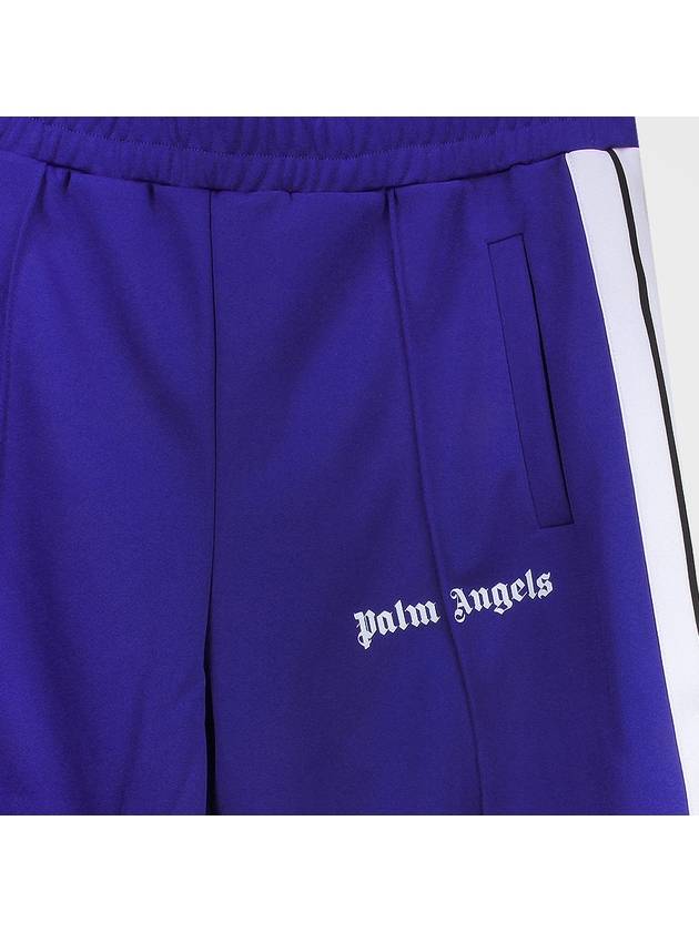 Men's Logo Track Shorts Blue - PALM ANGELS - BALAAN 5