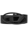 1DR Logo Buckle Leather Belt Black - DIESEL - BALAAN 3