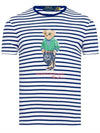 Striped Bear Short Sleeve T-Shirt White Blue - POLO RALPH LAUREN - BALAAN 3