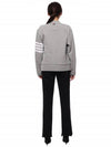 4-Bar Loopback Jersey Cardigan Light Grey - THOM BROWNE - BALAAN 6