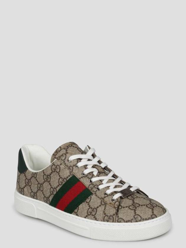 Ace GG Supreme Low Top Sneakers Beige - GUCCI - BALAAN 3