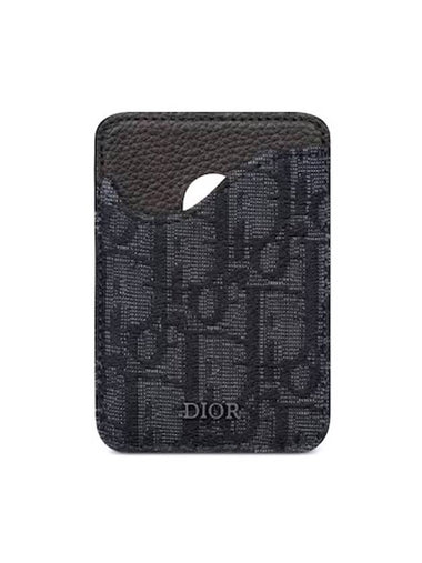 Saddle Magnetic Card Wallet Black - DIOR - BALAAN 1