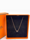 Mini Pop H Pendant Necklace Gold Noir - HERMES - BALAAN 2