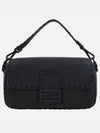 Selleria Regular Baquette Shoulder Bag Black - FENDI - BALAAN.