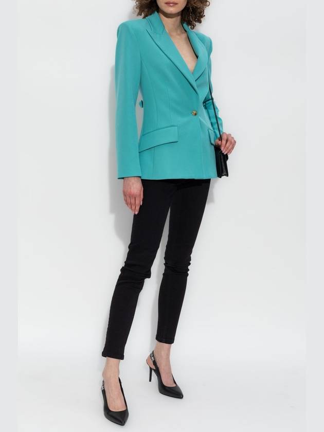 Versace Jeans Couture Blazer With Closed Lapels, Women's, Blue - VERSACE - BALAAN 2