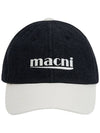 SIGNATURE LOGO MIX DENIM BALL CAP BLACK - MACNI - BALAAN 1