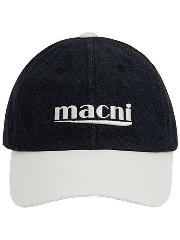 SIGNATURE LOGO MIX DENIM BALL CAP BLACK - MACNI - BALAAN 1