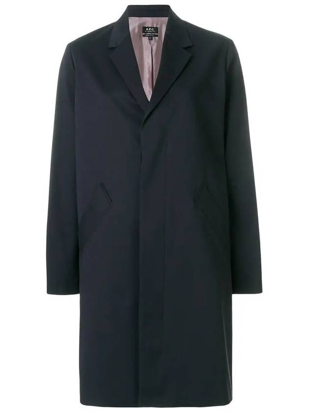 Blazer Long Single Coat Dark Navy - A.P.C. - BALAAN 2