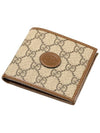 GG Supreme Interlocking Half Wallet Brown - GUCCI - BALAAN 5