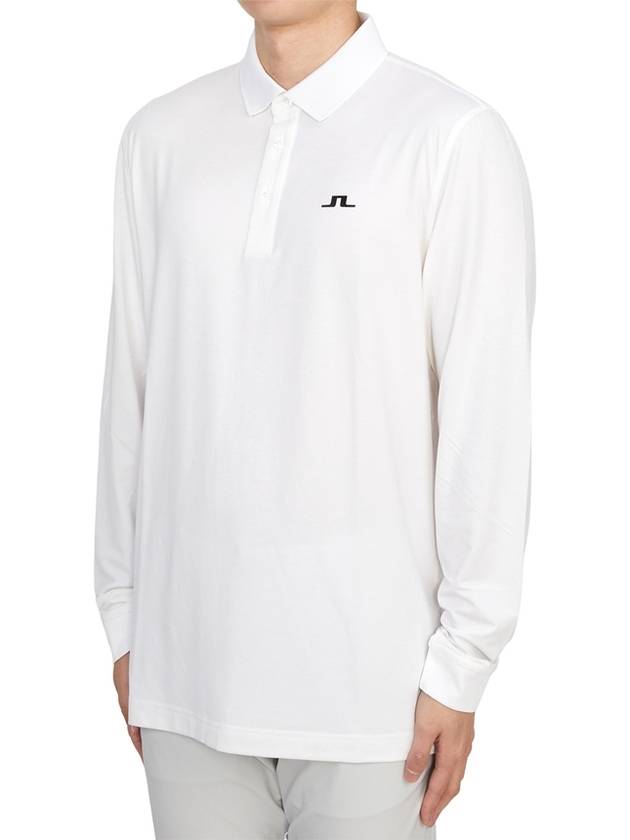 Florian Polo Long Sleeve T-Shirt White - J.LINDEBERG - BALAAN 3