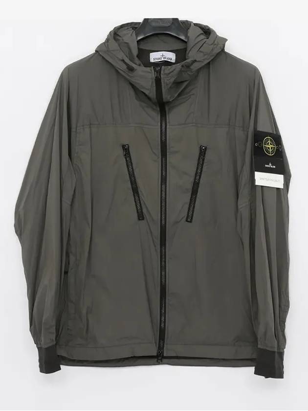 Skin Touch Nylon TC Hooded Jacket Musk Green - STONE ISLAND - BALAAN 3