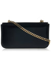 Triomphe Shiny Calfskin Shoulder Bag Black - CELINE - BALAAN 4