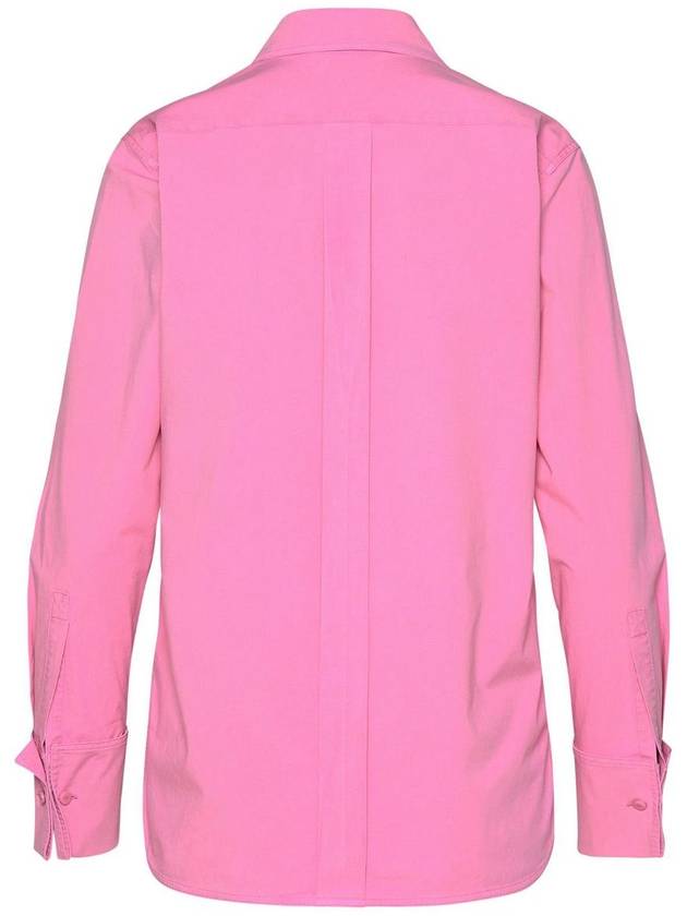 Max Mara 'Francia' Pink Cotton Shirt - MAX MARA - BALAAN 3