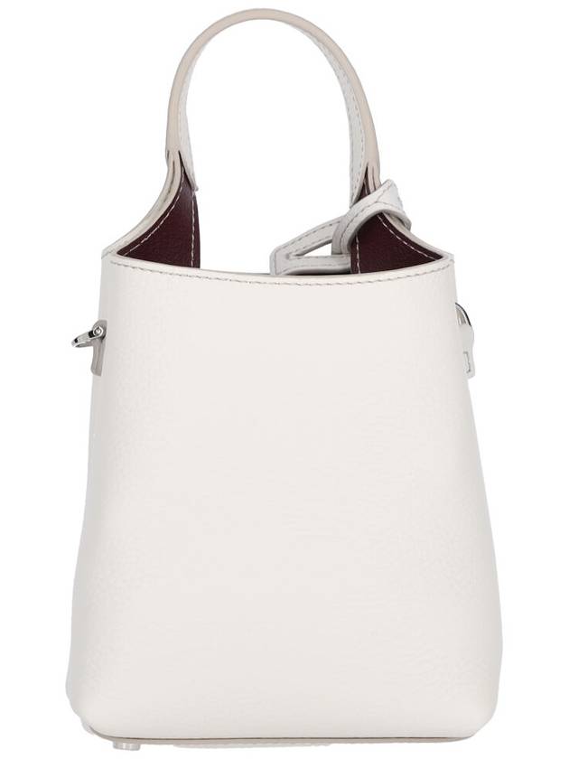 Micro Leather Mini Tote Bag White - TOD'S - BALAAN 4