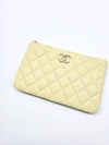 Season CC logo small pouch caviar light yellow AP3344 - CHANEL - BALAAN 7