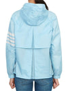 4 Bar Ripstop Polyamide Windbreaker Light Blue - THOM BROWNE - BALAAN 5