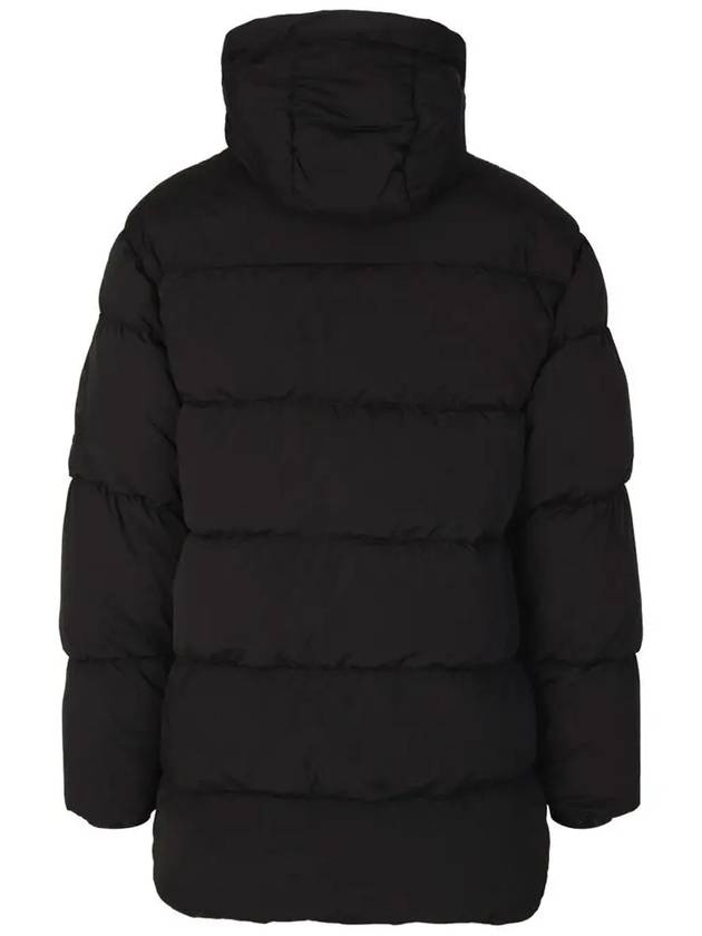 Men s Lens Wappen Nycra R Long Padded Jacket Black 17CMOW173A 005864G 999 - CP COMPANY - BALAAN 4