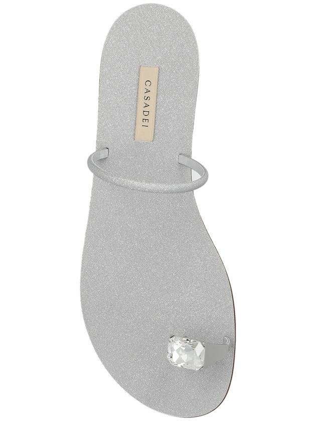 Casadei Slides Soraya Solar Eclipse, Women's, Silver - CASADEI - BALAAN 6