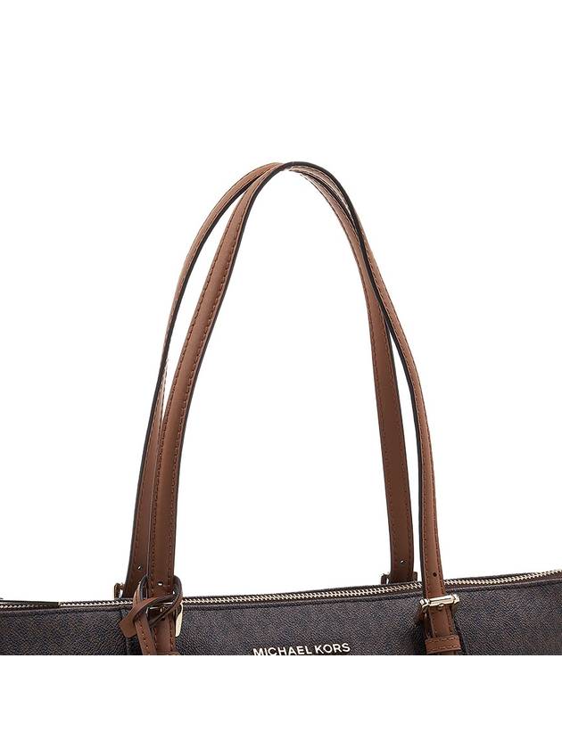 Jet Set Signature Logo Pendant Tote Bag Dark Brown - MICHAEL KORS - BALAAN.