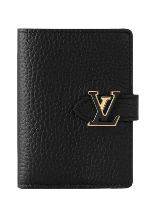 LV Vertical Compact Half Wallet Black - LOUIS VUITTON - BALAAN 1