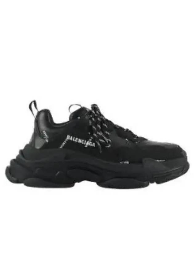 Allover Logo Triple S Low Top Sneakers Black - BALENCIAGA - BALAAN 2