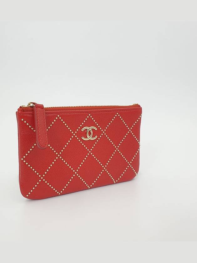 Women s Lambskin Studded Pouch Mini - CHANEL - BALAAN 13