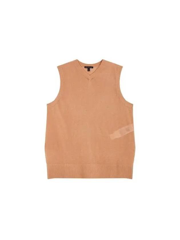 Women s Easy Slit V Neck Vest Camel 270487 - ARMANI EXCHANGE - BALAAN 1