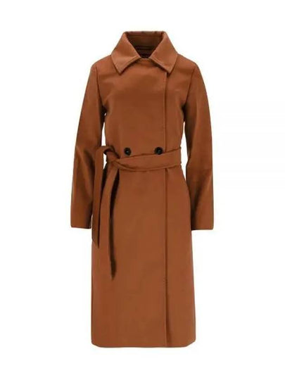 Bcollag Belted Double Coat Tobacco - MAX MARA - BALAAN 2