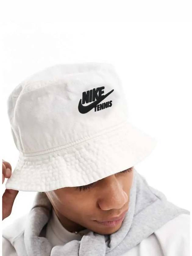 Tennis Cotton Core Bucket Hat White C 14099 - NIKE - BALAAN 4