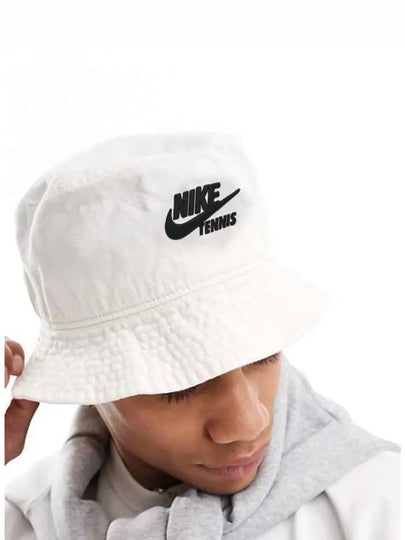 Tennis Cotton Core Bucket Hat White C 14099 - NIKE - BALAAN 2