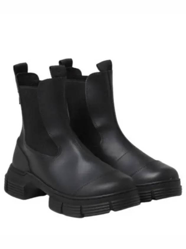 Women's Rubber City Chelsea Boots Black - GANNI - BALAAN 2