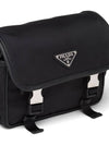 Triangle Logo Re-Nylon Saffiano Leather Cross Bag Black - PRADA - BALAAN 5